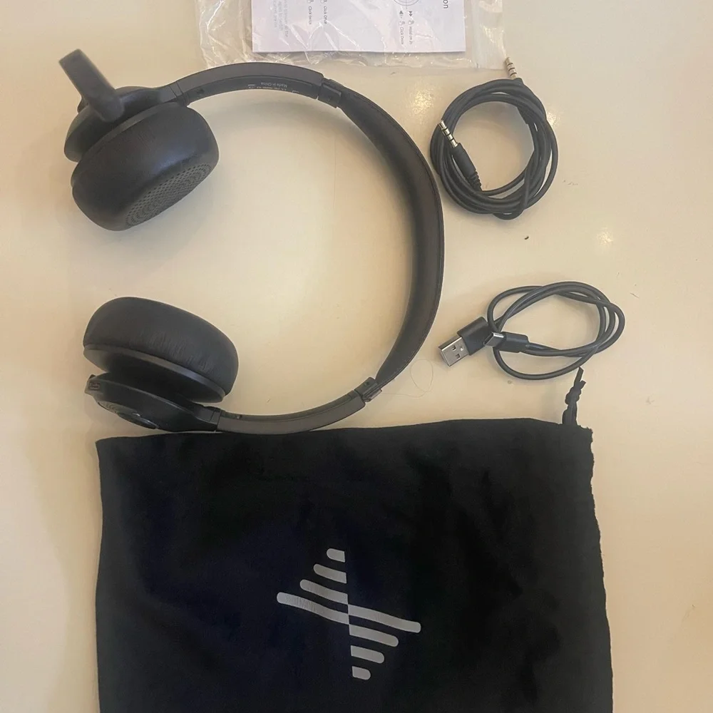 Wireless Headset with AI Noise Cancelling Microphone Bluetooth Headset